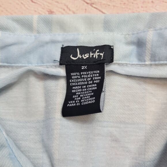 Justify buttondown plaid shirt 2X - Picture 5 of 5